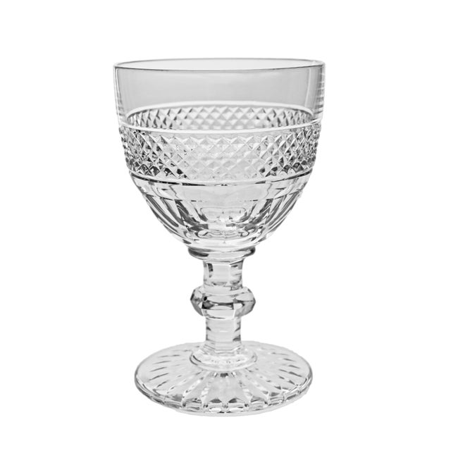 Saint-Louis Late 20th Century Saint-Louis Crystal Red Wine Goblets Trianon Pattern France Barware Signed - Set of Six For Sale - Image 4 of 7