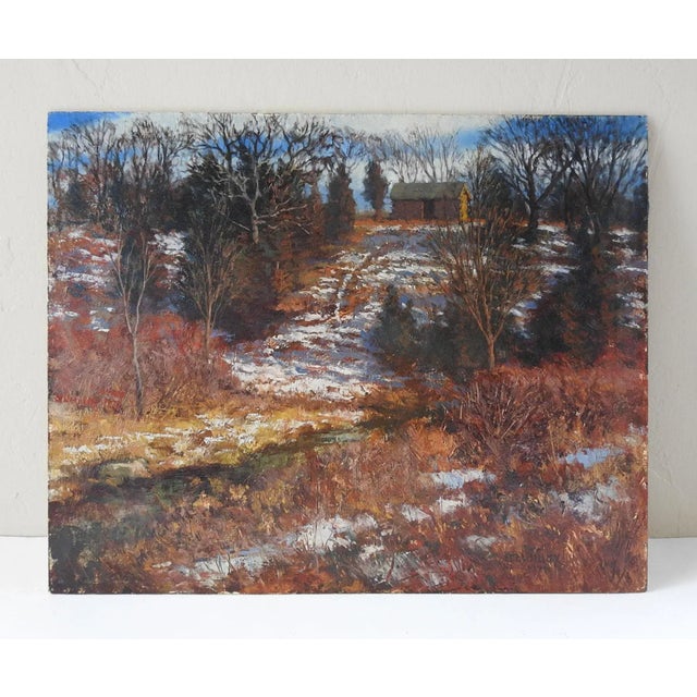 Rustic Lorin Willey Impressionist Ice Age Trail Wisconsin Landscape Painting For Sale - Image 3 of 4