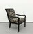 Vintage Zebra Upholstered Ebonized Armchair For Sale In West Palm - Image 6 of 7