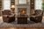 This exceptional pair of Churchill-style leather lounge chairs embodies timeless English-inspired design with a refined,...