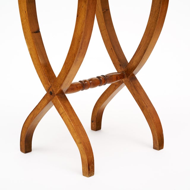 Wood Pair of French Curule Directoire Side Tables For Sale - Image 7 of 9
