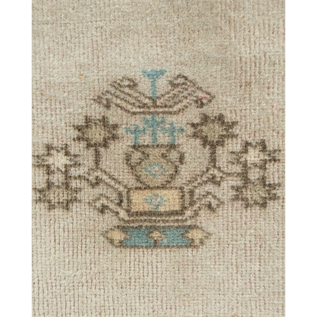 Vintage Circa 1940 Turkish Oushak Rug Lightly Distressed 6ft 4in X 8ft For Sale In New York - Image 6 of 12