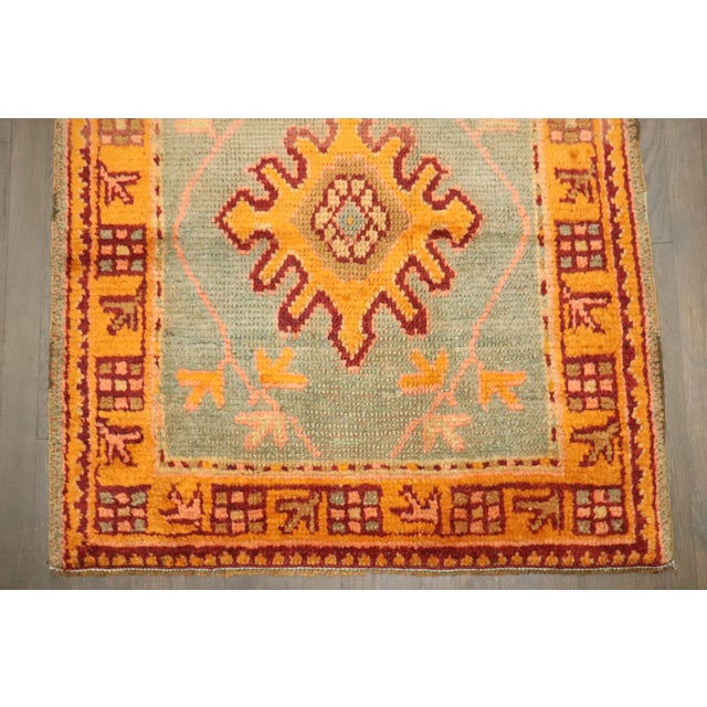 Set of Antique Turkish Oushak Small Square Rugs - 3' x 3'2" For Sale In New York - Image 6 of 12
