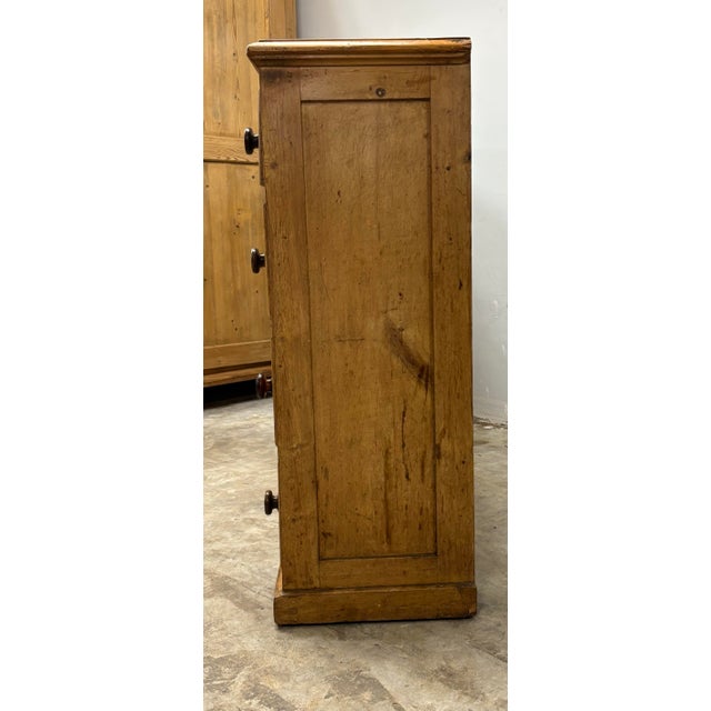 Brown 19th Century English Pine Sideboard Dresser Base For Sale - Image 8 of 9