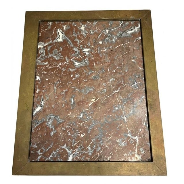 1960s 1960s Chinoiserie Brass and Marble Side or Coffee Table For Sale - Image 5 of 7