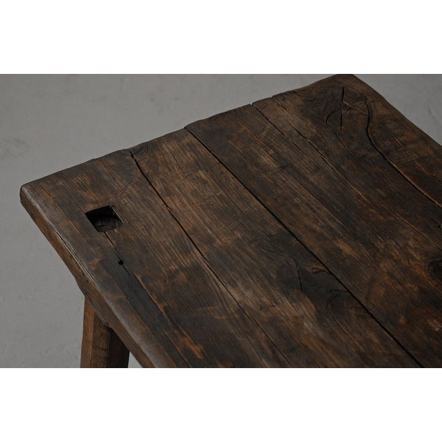 Rustic Folk Art Rustic Farmhouse Dining Table, France, 1950s For Sale - Image 3 of 14