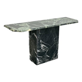 Green Black Marble Console Table For Sale
