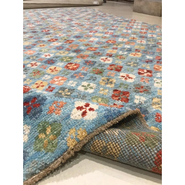 Vintage Afghan Blue Baluch Carpet, 1980s For Sale - Image 12 of 15