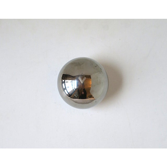 Chrome Sphere, Postmodern Decorative Object, Circa Late-20th Century For Sale In New York - Image 6 of 7