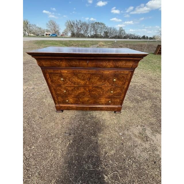 19th Century Louis Philippe Burl Walnut Chest of Drawer / Commodes For Sale - Image 10 of 18