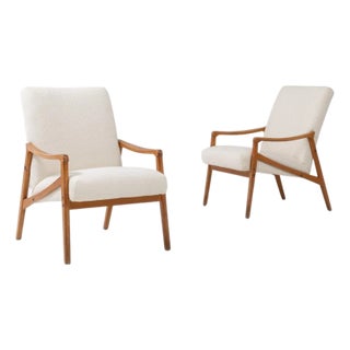 1960s Czech Upholstered Armchairs By Jiri Jiroutek - A Pair For Sale