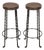 Wrought Iron Stools, Set of 2 For Sale