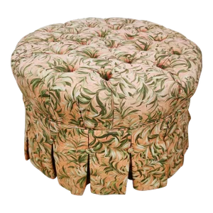 Tropical Coastal Ottoman Tufted Skirted by Ethan Allen