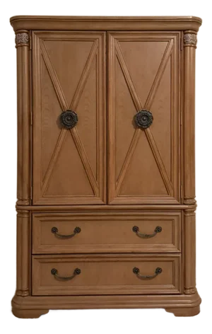 Stanley Furniture Coronation Traditional Cherry/Pecan Armoire Cabinet