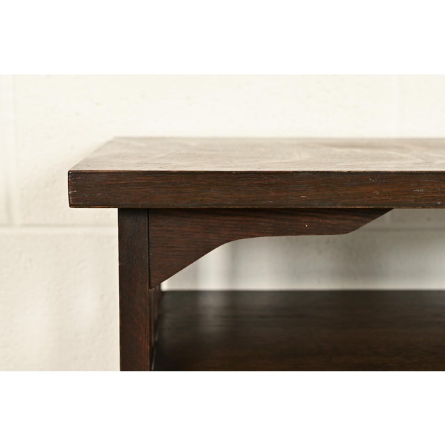 Wood Stickley Brothers Style Antique Mission Oak Arts & Crafts Bookstand or Magazine Rack, Circa 1910 For Sale - Image 7 of 11