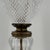 Vintage Hollywood Regency Cut Glass Brass Table Lamp Black Marble Base For Sale - Image 9 of 10
