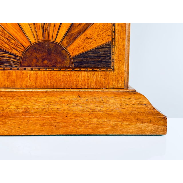Vintage Art Deco Wooden Bookends with Sunburst Inlays, Germany, 1930s, Set of 2 For Sale - Image 3 of 16
