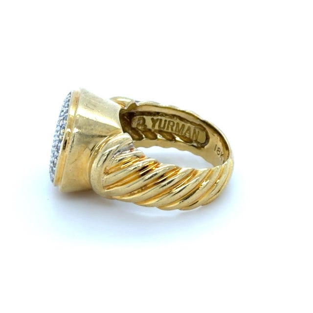 Late 20th Century Late 20th Century David Yurman, Noblesse Collection 18k Yellow Gold Diamond Ring, Size 6 For Sale - Image 5 of 5