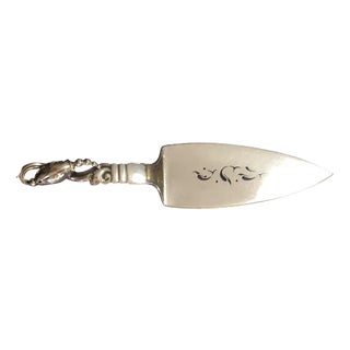 Magnolia Blossom Sterling Silver Cake or Fish Lifter by Georg Jensen, Denmark, 1930s For Sale