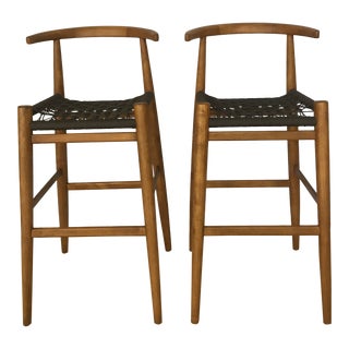 Modern West Elm Barstools- A Pair For Sale