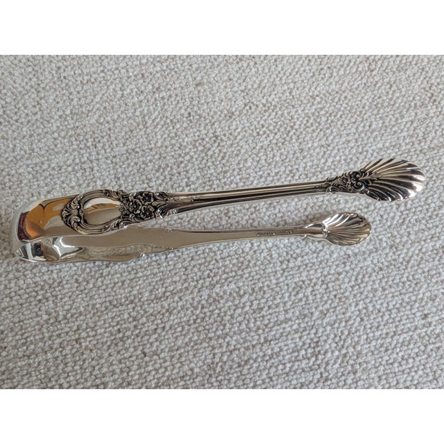 American 1940s Lunt "American Victorian" Sterling Silver Sugar Tongs For Sale - Image 3 of 11