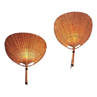 Uchiwa Wall Lamps by Ingo Maurer, 1970s, Set of 2 For Sale