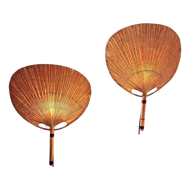 Uchiwa Wall Lamps by Ingo Maurer, 1970s, Set of 2 For Sale