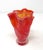 Orange & White Glass Handkerchief Vase For Sale In Los Angeles - Image 6 of 9