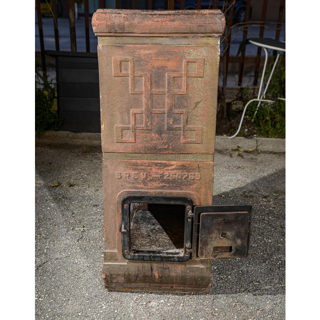 Italian Branded Terracotta Stove For Sale - Image 12 of 18