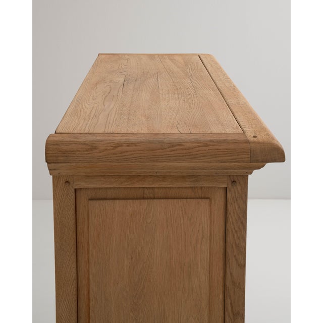 Wood Oak Brutalist Buffet, Antique, France, Circa 1970 For Sale - Image 7 of 14
