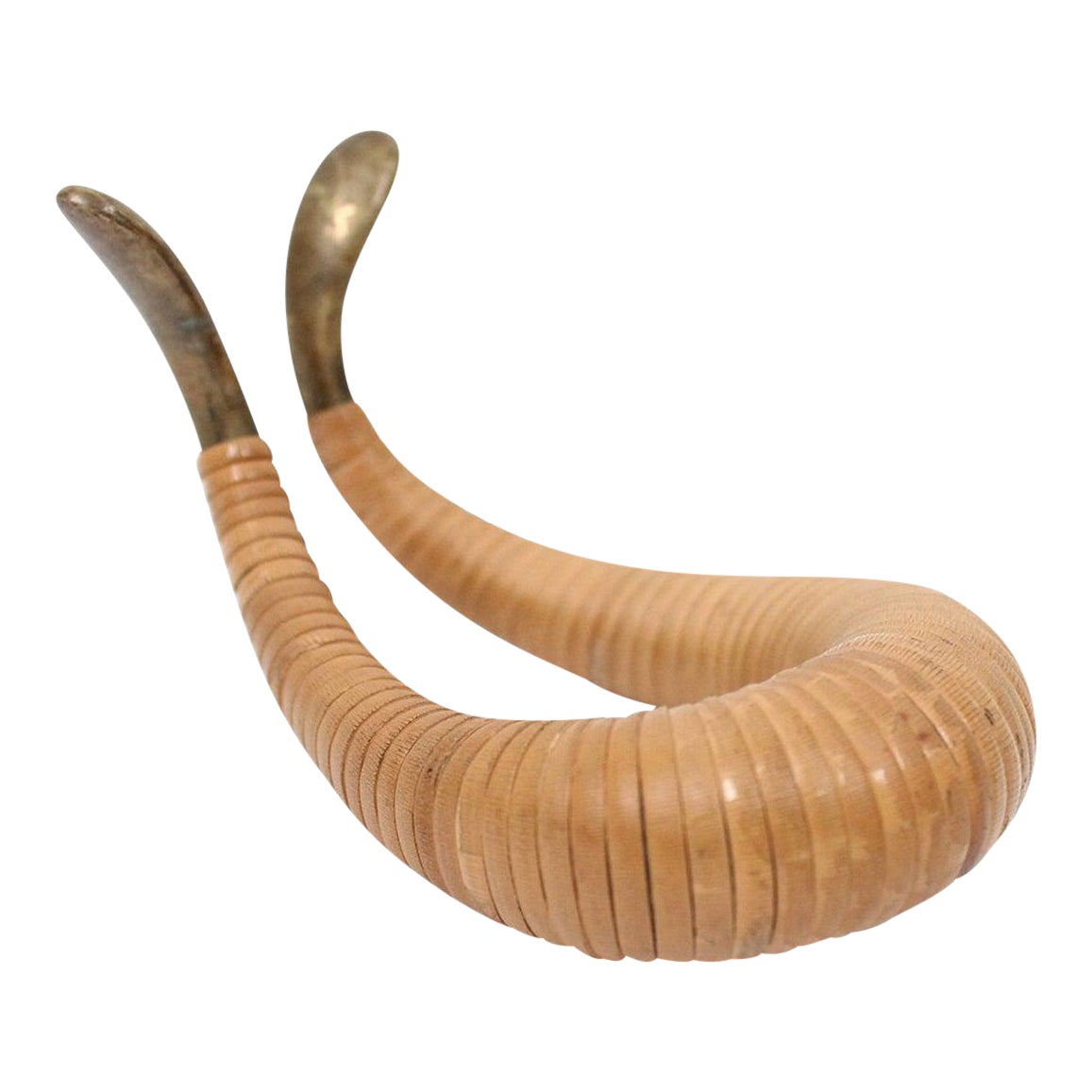 1950s Carl Auböck Brass and Cane Pipe Rest Chairish