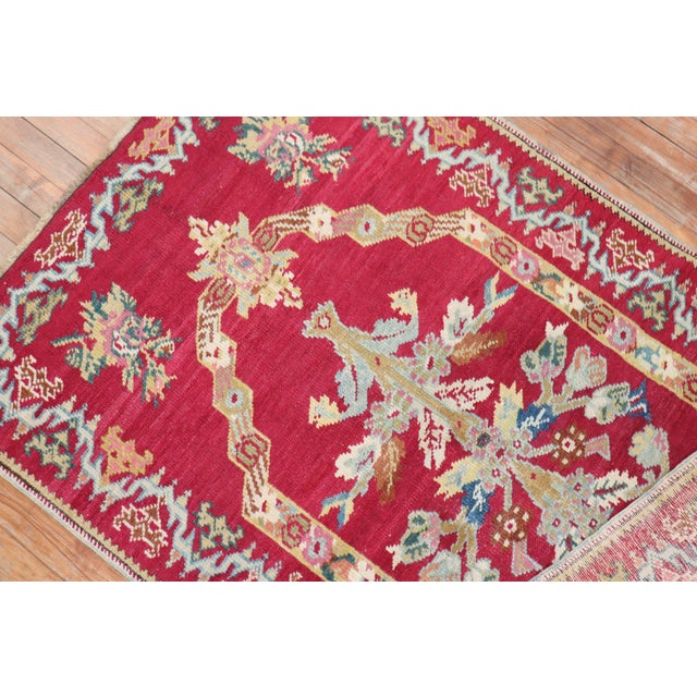Stunning Floral Antique Turkish Ghiordes Rug For Sale - Image 13 of 18