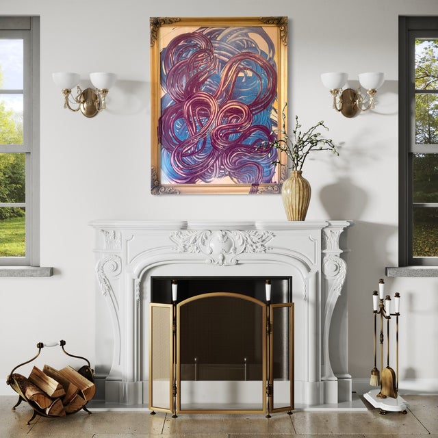 Daisy-Anne Dickson "The More You Change" | Original Mixed Media Painting on Panel in Reclaimed Antique Gilded Frame For Sale In Atlanta - Image 6 of 6