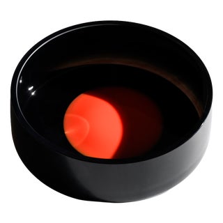Op-Art Studio Glass Bowl by Hans Wudy for Zwiesel Glass School, Germany, 2012 For Sale