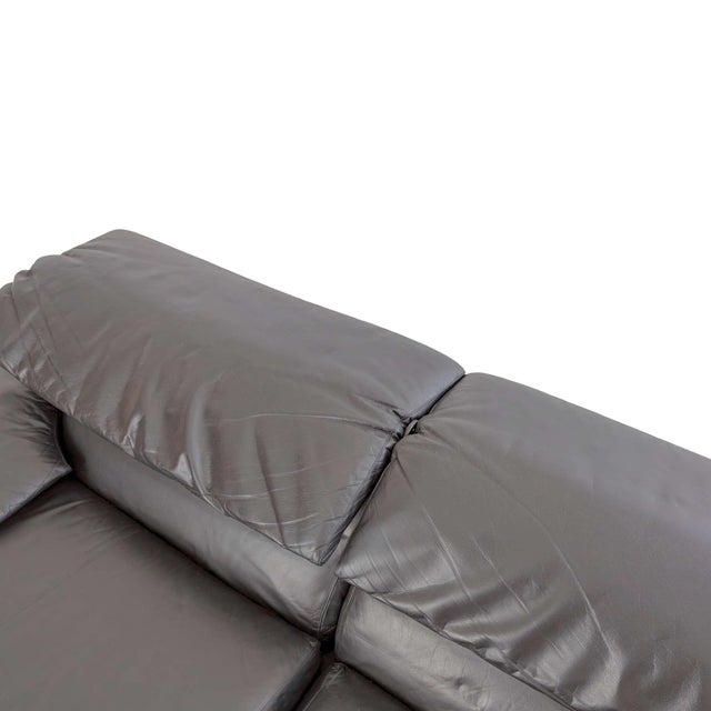 Black Vintage Alanda Sofa in Leather from B&B Italia For Sale - Image 8 of 11