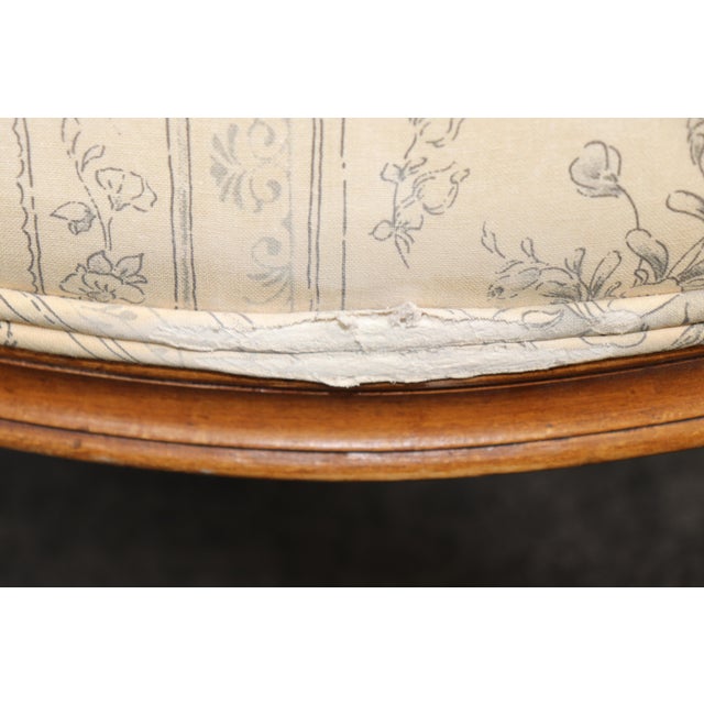 Pair Antique 19th C. French Louis XV Style Bergère Chairs For Sale - Image 14 of 17