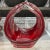 1960s Vintage Red Cased Glass Chalet Sculptural Basket For Sale - Image 5 of 9