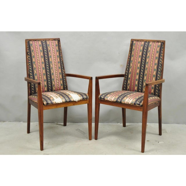 Vintage Mid Century Modern Walnut Dining Room Chairs by Dillingham - Set of 6 For Sale - Image 17 of 18