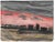1950s MCM orange evening landscape by artist Virginia Spencer from a sketchbook of San Francisco scenes. Signed lower...