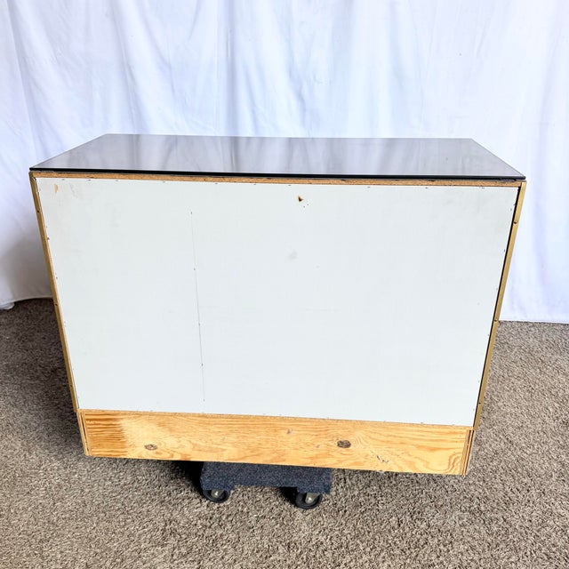 1980s Postmodern Smoked Mirror and Gold Credenza For Sale - Image 10 of 11