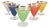 Vintage Portuguese Cocktail Glasses, 1950s, Set of 5 For Sale