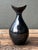 Mid-Century Modern Vintage Black Glazed Ceramic Vase For Sale - Image 3 of 12
