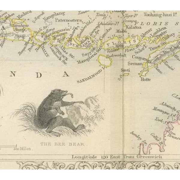 Antique Map of the Malay Archipelago, 1851 For Sale - Image 4 of 7