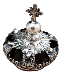 Silver Crown with Reliefs and Applications