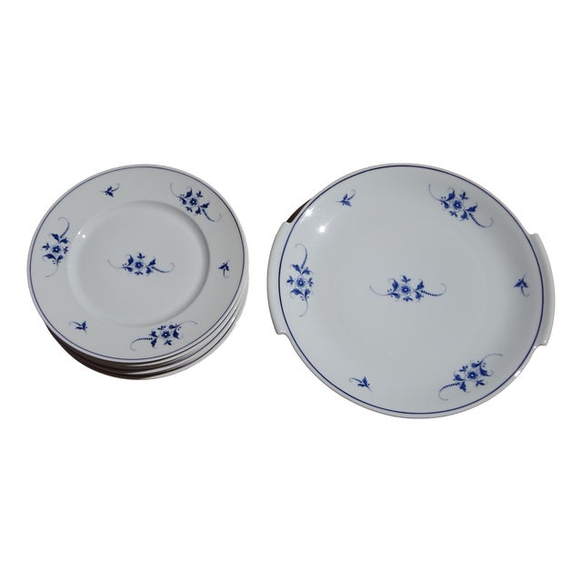 Limoges Porcelain Dessert Service from Maison Bernardaud, 1950s, Set of 13 For Sale