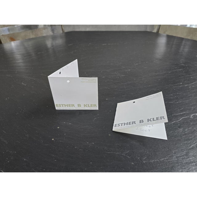 Unique dining room set of 4 comfortable steel chairs and one table made of aluminum and a heavy slate tabletop. Extremely...