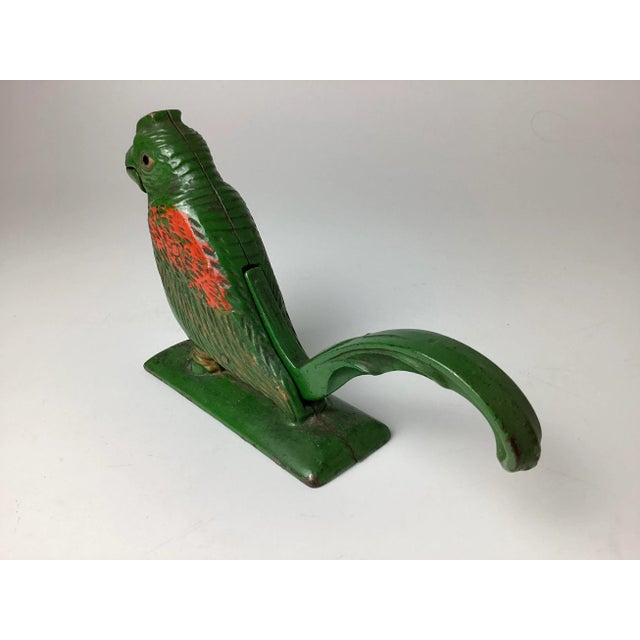 Early 20th Century Cast Iron Bird Nut Cracker in Original Paint For Sale - Image 4 of 9