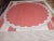 Handmade Cotton Round Scalloped Rug, Terracotta, Cream and Light Blue Round Dhurrie-9' Round For Sale - Image 9 of 13