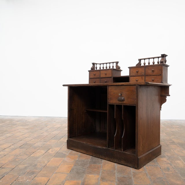 Oak Pharmacy Counter, 1900 For Sale - Image 4 of 10