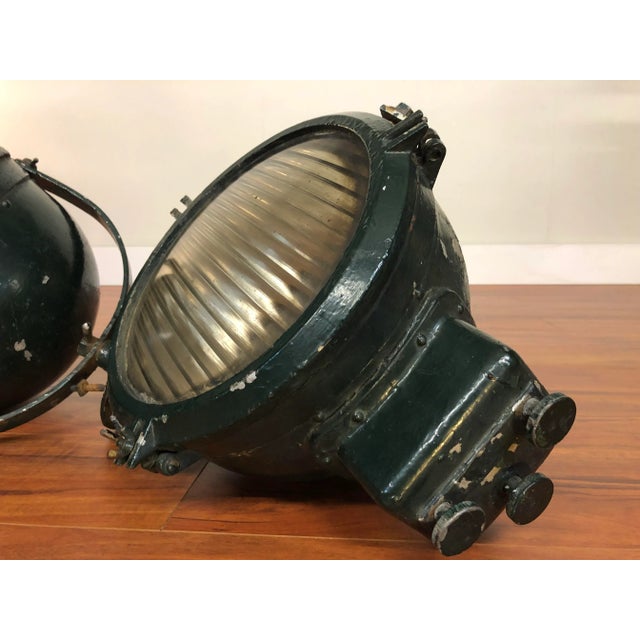 Vintage Ship's Lights Large Spotlights a Pair Chairish